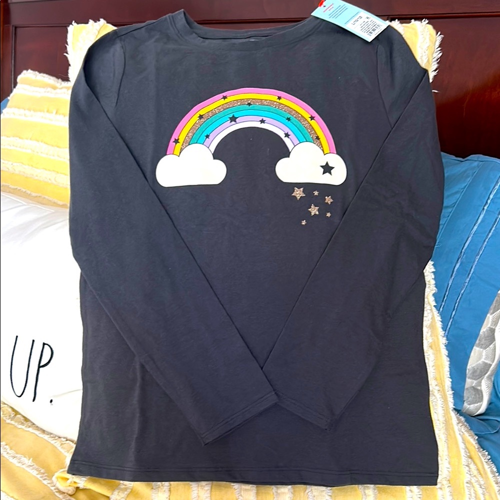 NWT Cat & Jack Black 🌈 Long Sleeve Tee